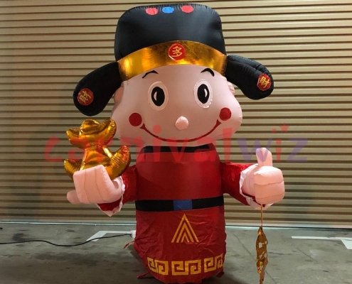 Inflatable God of Fortune D God of Wealth 财神爷 Chinese God of Luck air dancer rental singapore