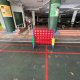 Giant Connect 4 game, placed outdoors for an event at Essex Road, Singapore.