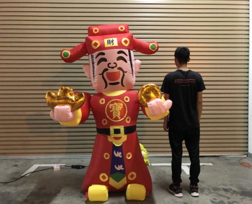 inflatable god of fortune C God of Wealth 财神爷 Chinese God of Luck 2m H air dancer rental singapore