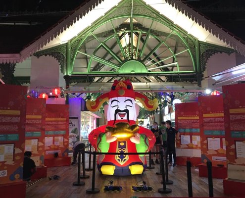 god of fortune god of wealth 财神爷 Chinese god of Luck air dancer rental Singapore
