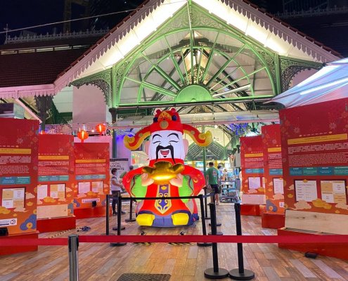 god of fortune god of wealth 财神爷 Chinese god of Luck air dancer rental Singapore