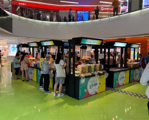 Food Booth Push Cart in shopping mall Singapore