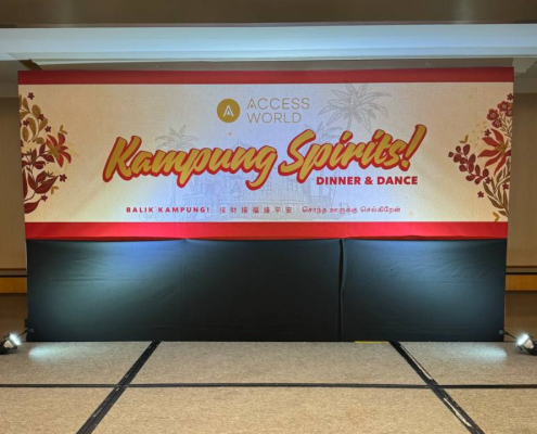 Kampung Spirit Theme Event Backdrop