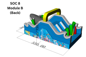 SOC 8 Module B (Back) Inflatable Sports Obstacle Challenge Course Mega Bouncy Castle for adults and children rental singapore