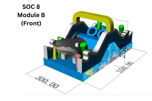 SOC 8 Module B (Front) Inflatable Sports Obstacle Challenge Course Mega Bouncy Castle for adults and children rental singapore