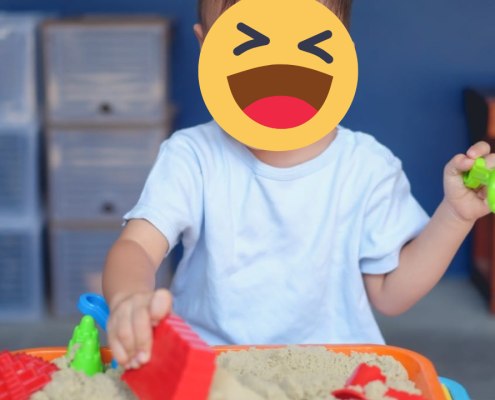 kinetic sand activity for children, sand play