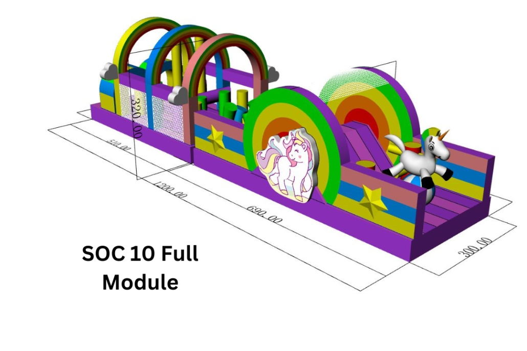 SOC 10 Full Module Inflatable Sports Obstacle Challenge Course Mega Bouncy Castle for adults and children rental singapore
