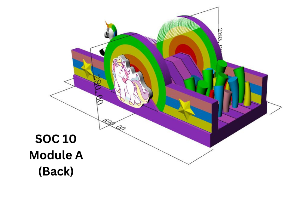 SOC 10 Module A (Back) Inflatable Sports Obstacle Challenge Course Mega Bouncy Castle for adults and children rental singapore