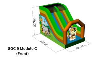 SOC 9 Module C (Front) Inflatable Sports Obstacle Challenge Course Mega Bouncy Castle for adults and children rental singapore