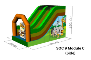 SOC 9 Module C (Side) Inflatable Sports Obstacle Challenge Course Mega Bouncy Castle for adults and children rental singapore