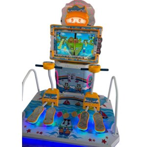 Close-up of the water skatemobile arcade machine console