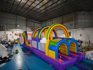unicorn pict 6 Inflatable Sports Obstacle Challenge Course Mega Bouncy Castle for adults and children rental singapore