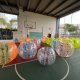 Players enjoying an exciting game of bubble soccer at Northbrook Secondary School, Singapore