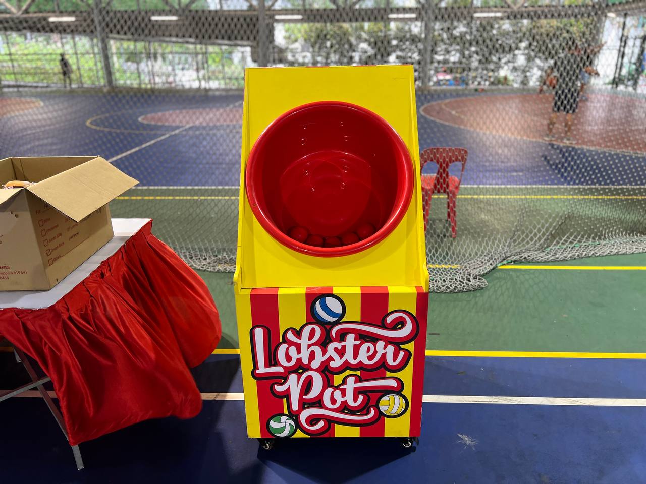 Lobster Pot - Woodlands Sports Pavilion lobster pot basket toss carnival game at Woodlands Sports Pavilion, Singapore