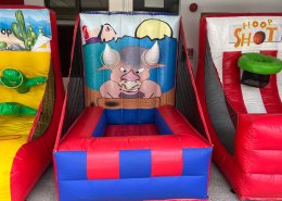 Bull Ring Toss game at Tanglin Trust School, Singapore — players try to land rings on a bull’s horns in this classic-style game.