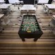 Classic foosball table on display at DSO National Laboratories, Singapore.