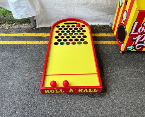 Roll a Ball track on display, ready to be played at Bishan Stadium, Singapore.