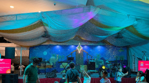 Snow Machine setup at Faith Methodist Church, Singapore