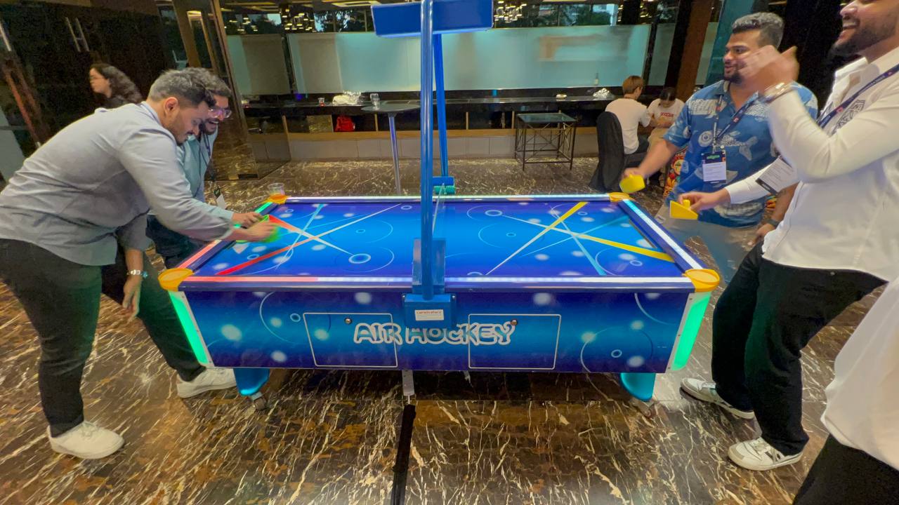 Air Hockey - Fort Canning Hotel Exciting 2-player LED Air Hockey table at Fort Canning Hotel, Singapore — perfect for friendly competition.