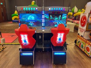 Mario Kart racing arcade machine rental at Island Club Road, Singapore for event fun