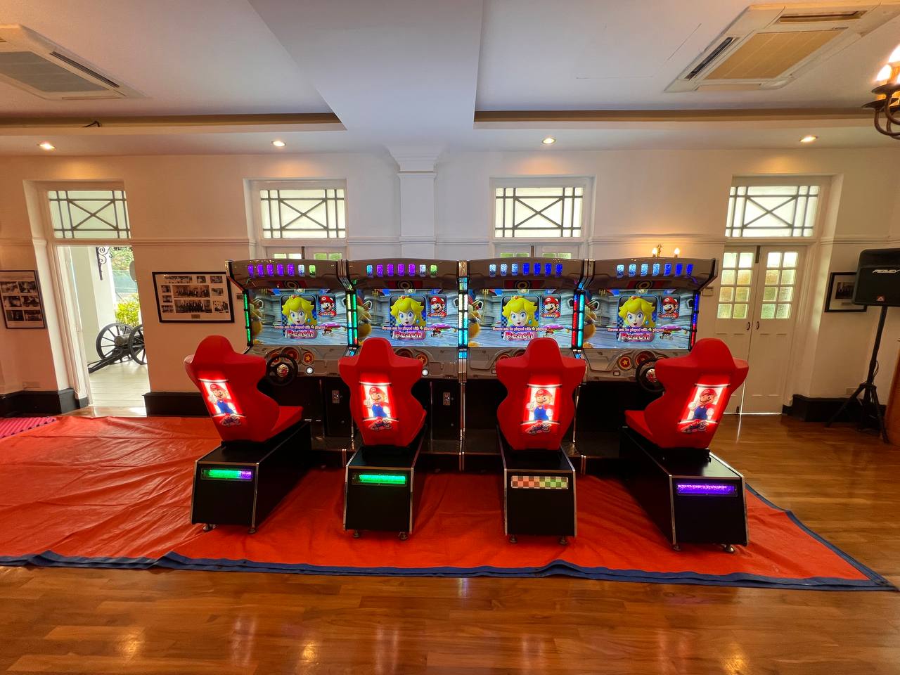 Interactive Mario Kart setup at Mount Pleasant Rd, Singapore – ideal for corporate and private events