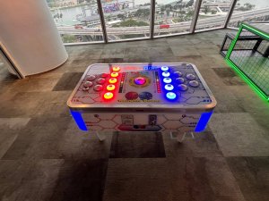Play the addictive Naughty Beans game at Centennial Tower, Singapore and challenge your friend to a speed test.