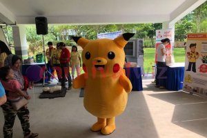 Pikachu mascot character appearance for kids birthday party entertainment