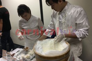 Dragon beard candy made at halal-friendly live candy station
