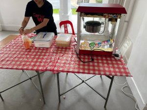 popcorn food station at carnival event and neighborhood party in singapore