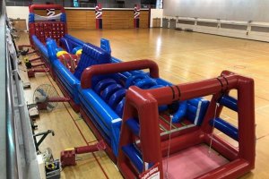 Warrior inflatable obstacle course race challenge for corporate team building events in Singapore