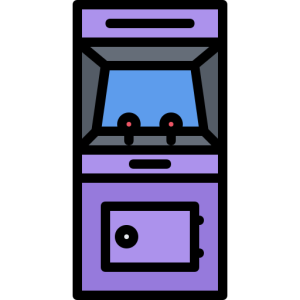 Arcade machine entertainment icon representing interactive event games rental in Singapore
